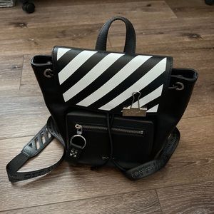 Off white binder clip backpack